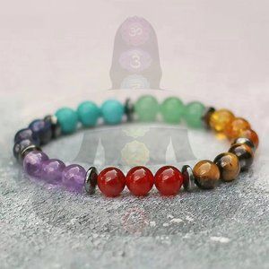 Reiki Prayer 7 Chakra Healing Balancing Bracelet